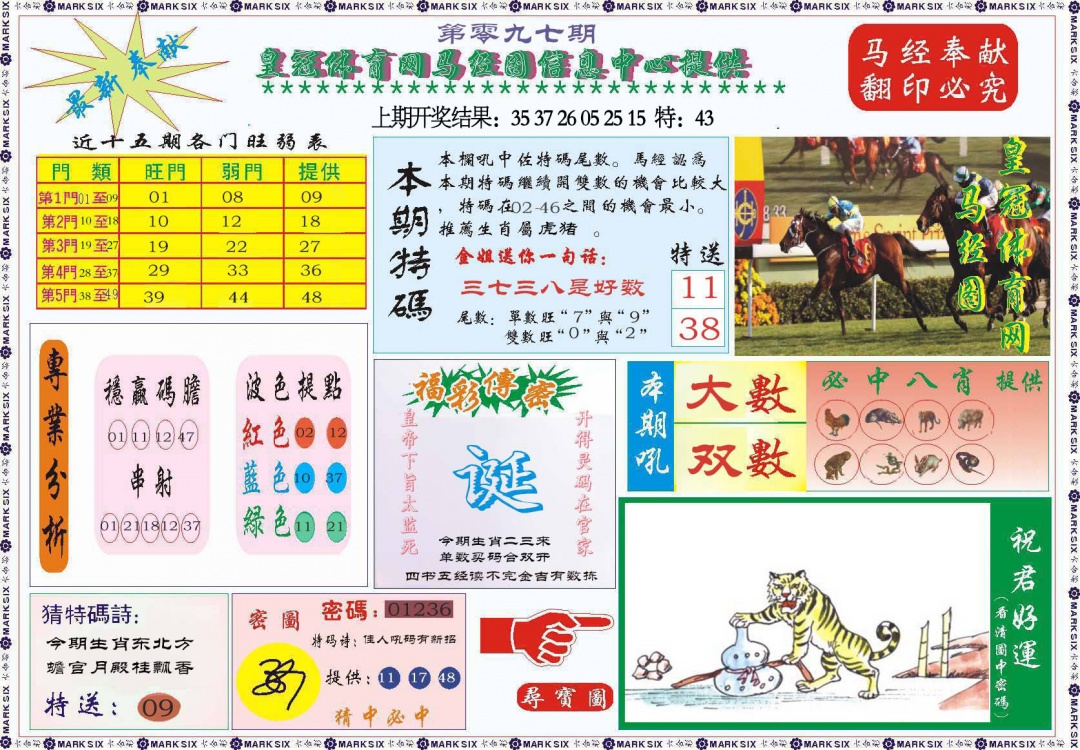 097期体育网马经图[图]